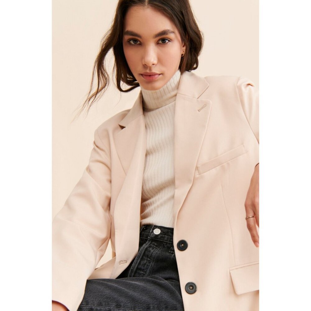 Free People We the Free Apricot Jay Oversized Blazer Size Medium 23304 - Picture 2 of 10